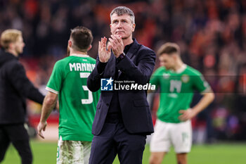 2023-11-18 - Head coach Stephen Kenny of Ireland at full time during the UEFA EURO 2024, Qualifiers Group B football match between Netherlands and Republic of Ireland on November 18, 2023 at Johan Cruijff ArenA in Amsterdam, Netherlands - FOOTBALL - EURO 2024 - QUALIFYING - NETHERLANDS V REPUBLIC OF IRELAND - UEFA EUROPEAN - SOCCER