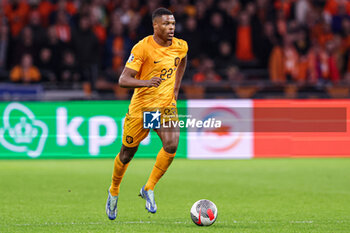 2023-11-18 - Denzel Dumfries of The Netherlands during the UEFA EURO 2024, Qualifiers Group B football match between Netherlands and Republic of Ireland on November 18, 2023 at Johan Cruijff ArenA in Amsterdam, Netherlands - FOOTBALL - EURO 2024 - QUALIFYING - NETHERLANDS V REPUBLIC OF IRELAND - UEFA EUROPEAN - SOCCER