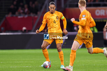 2023-11-18 - Virgil van Dijk of The Netherlands during the UEFA EURO 2024, Qualifiers Group B football match between Netherlands and Republic of Ireland on November 18, 2023 at Johan Cruijff ArenA in Amsterdam, Netherlands - FOOTBALL - EURO 2024 - QUALIFYING - NETHERLANDS V REPUBLIC OF IRELAND - UEFA EUROPEAN - SOCCER