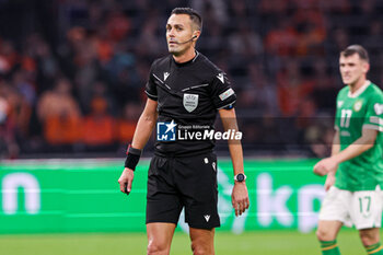 2023-11-18 - Referee Marco Di Bello during the UEFA EURO 2024, Qualifiers Group B football match between Netherlands and Republic of Ireland on November 18, 2023 at Johan Cruijff ArenA in Amsterdam, Netherlands - FOOTBALL - EURO 2024 - QUALIFYING - NETHERLANDS V REPUBLIC OF IRELAND - UEFA EUROPEAN - SOCCER