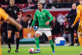 2023-11-18 - Callum Robinson of Republic of Ireland during the UEFA EURO 2024, Qualifiers Group B football match between Netherlands and Republic of Ireland on November 18, 2023 at Johan Cruijff ArenA in Amsterdam, Netherlands - FOOTBALL - EURO 2024 - QUALIFYING - NETHERLANDS V REPUBLIC OF IRELAND - UEFA EUROPEAN - SOCCER