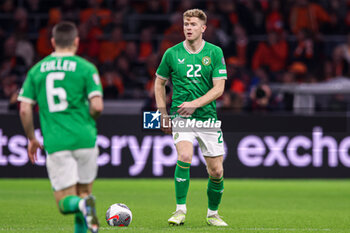 2023-11-18 - Nathan Collins of Ireland during the UEFA EURO 2024, Qualifiers Group B football match between Netherlands and Republic of Ireland on November 18, 2023 at Johan Cruijff ArenA in Amsterdam, Netherlands - FOOTBALL - EURO 2024 - QUALIFYING - NETHERLANDS V REPUBLIC OF IRELAND - UEFA EUROPEAN - SOCCER