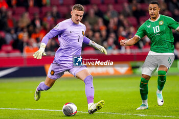 2023-11-18 - Goalkeeper Bart Verbruggen of The Netherlands during the UEFA EURO 2024, Qualifiers Group B football match between Netherlands and Republic of Ireland on November 18, 2023 at Johan Cruijff ArenA in Amsterdam, Netherlands - FOOTBALL - EURO 2024 - QUALIFYING - NETHERLANDS V REPUBLIC OF IRELAND - UEFA EUROPEAN - SOCCER