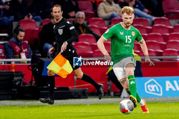 2023-11-18 - Liam Scales of Ireland during the UEFA EURO 2024, Qualifiers Group B football match between Netherlands and Republic of Ireland on November 18, 2023 at Johan Cruijff ArenA in Amsterdam, Netherlands - FOOTBALL - EURO 2024 - QUALIFYING - NETHERLANDS V REPUBLIC OF IRELAND - UEFA EUROPEAN - SOCCER