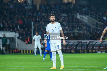 2023-11-21 - 9 Olivier Giroud of France during the European Qualifiers for Euro 24, Group B, match between Greece and France at OPAP Arena on November 21, 2023, in Athens, Greece. - GREECE VS FRANCE, EUROPEAN QUALIFIERS, EURO 2024 - UEFA EUROPEAN - SOCCER