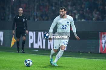 2023-11-21 - 22 Theo Hernandez of France during the European Qualifiers for Euro 24, Group B, match between Greece and France at OPAP Arena on November 21, 2023, in Athens, Greece. - GREECE VS FRANCE, EUROPEAN QUALIFIERS, EURO 2024 - UEFA EUROPEAN - SOCCER