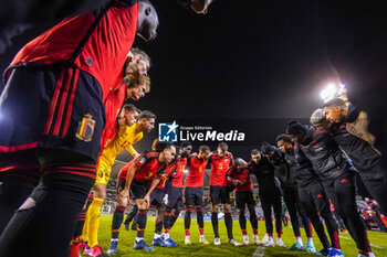 2023-11-19 - Players of Belgium forming huddle before kick-off during the UEFA Euro 2024, Qualifiers Group F football match between Belgium and Azerbaijan on November 19, 2023 at King Baudouin Stadium in Brussels, Belgium - FOOTBALL - EURO 2024 - QUALIFYING - BELGIUM V AZERBAIJAN - UEFA EUROPEAN - SOCCER