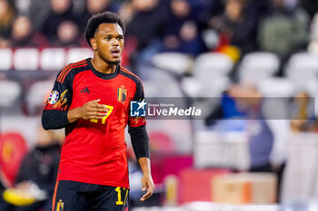 2023-11-19 - Lois Openda of Belgium during the UEFA Euro 2024, Qualifiers Group F football match between Belgium and Azerbaijan on November 19, 2023 at King Baudouin Stadium in Brussels, Belgium - FOOTBALL - EURO 2024 - QUALIFYING - BELGIUM V AZERBAIJAN - UEFA EUROPEAN - SOCCER