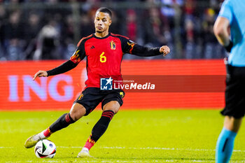 2023-11-19 - Aster Vranckx of Belgium during the UEFA Euro 2024, Qualifiers Group F football match between Belgium and Azerbaijan on November 19, 2023 at King Baudouin Stadium in Brussels, Belgium - FOOTBALL - EURO 2024 - QUALIFYING - BELGIUM V AZERBAIJAN - UEFA EUROPEAN - SOCCER