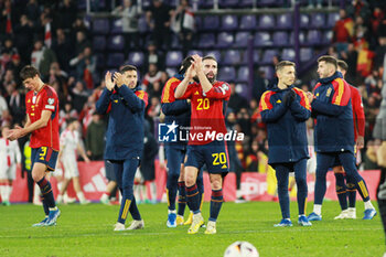 2023-11-19 - Players of Spain at full time during the UEFA EURO 2024, Qualifiers Group A football match between Spain and Georgia on November 19, 2023 at Jose Zorrilla Stadium in Valladolid, Spain - FOOTBALL - EURO 2024 - QUALIFYING - SPAIN V GEORGIA - UEFA EUROPEAN - SOCCER