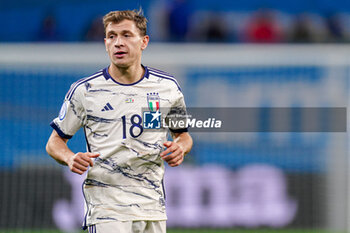 2023-11-20 - Nicolo Barella of Italy during the UEFA Euro 2024, Qualifiers Group C football match between Ukraine and Italy on November 20, 2023 at BayArena in Leverkusen, Germany - FOOTBALL - EURO 2024 - QUALIFYING - UKRAINE V ITALY - UEFA EUROPEAN - SOCCER