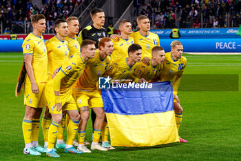 2023-11-20 - Team of Ukraine during the UEFA Euro 2024, Qualifiers Group C football match between Ukraine and Italy on November 20, 2023 at BayArena in Leverkusen, Germany - FOOTBALL - EURO 2024 - QUALIFYING - UKRAINE V ITALY - UEFA EUROPEAN - SOCCER