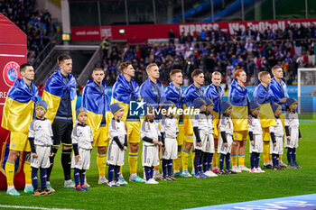 2023-11-20 - Team of Ukraine during the UEFA Euro 2024, Qualifiers Group C football match between Ukraine and Italy on November 20, 2023 at BayArena in Leverkusen, Germany - FOOTBALL - EURO 2024 - QUALIFYING - UKRAINE V ITALY - UEFA EUROPEAN - SOCCER