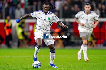 2023-11-20 - Moise Kean of Italy during the UEFA Euro 2024, Qualifiers Group C football match between Ukraine and Italy on November 20, 2023 at BayArena in Leverkusen, Germany - FOOTBALL - EURO 2024 - QUALIFYING - UKRAINE V ITALY - UEFA EUROPEAN - SOCCER