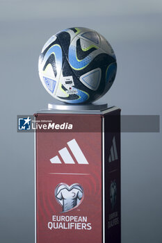 2023-11-21 - Adidas official matchball during the UEFA Euro 2024, Qualifiers, Group B football match between Greece and France on November 21, 2023 at OPAP Arena in Athens, Greece - FOOTBALL - EURO 2024 - QUALIFYING - GREECE V FRANCE - UEFA EUROPEAN - SOCCER