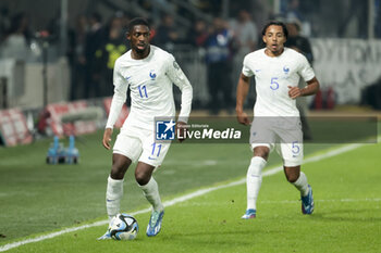 2023-11-21 - Ousmane Dembele, Jules Kounde of France during the UEFA Euro 2024, Qualifiers, Group B football match between Greece and France on November 21, 2023 at OPAP Arena in Athens, Greece - FOOTBALL - EURO 2024 - QUALIFYING - GREECE V FRANCE - UEFA EUROPEAN - SOCCER