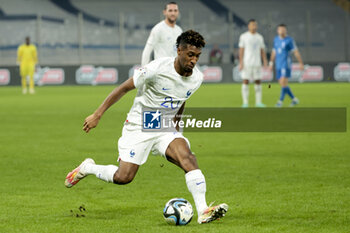 2023-11-21 - Kingsley Coman of France during the UEFA Euro 2024, Qualifiers, Group B football match between Greece and France on November 21, 2023 at OPAP Arena in Athens, Greece - FOOTBALL - EURO 2024 - QUALIFYING - GREECE V FRANCE - UEFA EUROPEAN - SOCCER