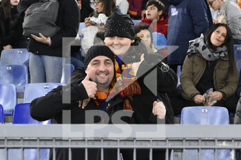 2023-03-21 - Supporters of A.S. Roma  during the Quarter-finals, 1st leg UEFA Women's Champions League between A.S. Roma and FC Barcelona on March 21, 2023 at the Stadio Olimpico in Rome. - AS ROMA VS FC BARCELONA - UEFA CHAMPIONS LEAGUE WOMEN - SOCCER