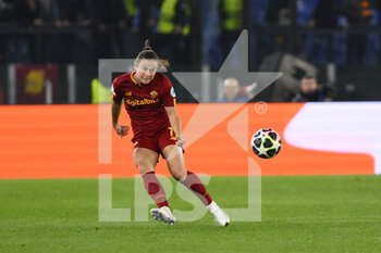 2023-03-21 - Emilie Bosshard Haavi of A.S. Roma during the Quarter-finals, 1st leg UEFA Women's Champions League between A.S. Roma and FC Barcelona on March 21, 2023 at the Stadio Olimpico in Rome. - AS ROMA VS FC BARCELONA - UEFA CHAMPIONS LEAGUE WOMEN - SOCCER