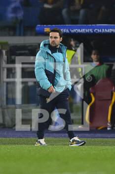 2023-03-21 - Jonatan Giráldez of FC Barcelona during the Quarter-finals, 1st leg UEFA Women's Champions League between A.S. Roma and FC Barcelona on March 21, 2023 at the Stadio Olimpico in Rome. - AS ROMA VS FC BARCELONA - UEFA CHAMPIONS LEAGUE WOMEN - SOCCER