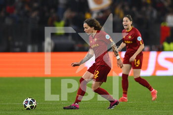 2023-03-21 - Elena Linari of AS Roma Women during the Quarter-finals, 1st leg UEFA Women's Champions League between A.S. Roma and FC Barcelona on March 21, 2023 at the Stadio Olimpico in Rome. - AS ROMA VS FC BARCELONA - UEFA CHAMPIONS LEAGUE WOMEN - SOCCER