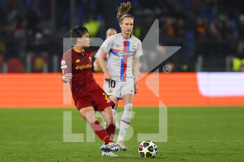 2023-03-21 - Moeka Minami of AS Roma Women during the Quarter-finals, 1st leg UEFA Women's Champions League between A.S. Roma and FC Barcelona on March 21, 2023 at the Stadio Olimpico in Rome. - AS ROMA VS FC BARCELONA - UEFA CHAMPIONS LEAGUE WOMEN - SOCCER