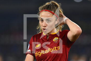 2023-03-21 - Benedetta Glionna of AS Roma Women during the Quarter-finals, 1st leg UEFA Women's Champions League between A.S. Roma and FC Barcelona on March 21, 2023 at the Stadio Olimpico in Rome. - AS ROMA VS FC BARCELONA - UEFA CHAMPIONS LEAGUE WOMEN - SOCCER