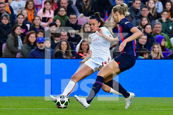 2023-03-29 - Vilama (Barcellona contrast Serturini (Roma) - FC BARCELONA VS AS ROMA - UEFA CHAMPIONS LEAGUE WOMEN - SOCCER
