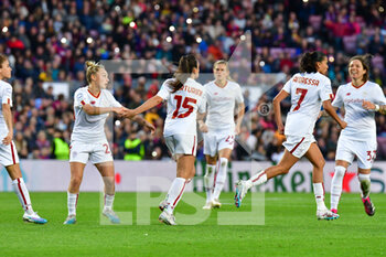 2023-03-29 - exultation Roma - FC BARCELONA VS AS ROMA - UEFA CHAMPIONS LEAGUE WOMEN - SOCCER
