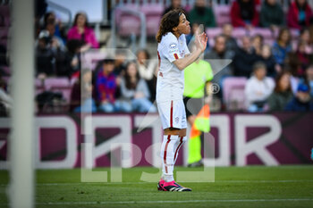 2023-03-29 - Elena Linari (AS Roma Fem) during a Woman's Champions League match between FC Barcelona Femaní and AS Roma Fem at Spotify Camp Nou, in Barcelona, Spain on March 29, 2023. (Photo / Felipe Mondino) - FC BARCELONA VS AS ROMA - UEFA CHAMPIONS LEAGUE WOMEN - SOCCER