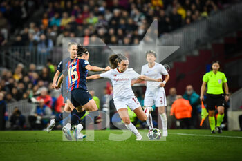 2023-03-29 - Annamaria Serturini (AS Roma Fem) during a Woman's Champions League match between FC Barcelona Femaní and AS Roma Fem at Spotify Camp Nou, in Barcelona, Spain on March 29, 2023. (Photo / Felipe Mondino) - FC BARCELONA VS AS ROMA - UEFA CHAMPIONS LEAGUE WOMEN - SOCCER