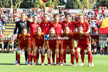 2023-10-11 - AS Roma team during the UEFA Women’s Champions League 2023/24 quarter finals match between AS Roma vs Vorskla Poltava at the Olimpico stadium Rome on 11 October 2023. - ROMA VS VORSKLA - UEFA CHAMPIONS LEAGUE WOMEN - SOCCER