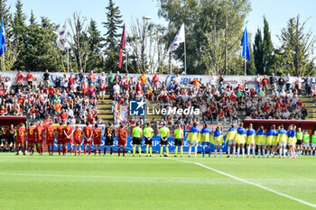2023-10-11 - Line up during the UEFA Women’s Champions League 2023/24 quarter finals match between AS Roma vs Vorskla Poltava at the Olimpico stadium Rome on 11 October 2023. - ROMA VS VORSKLA - UEFA CHAMPIONS LEAGUE WOMEN - SOCCER