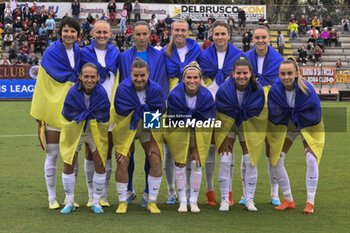 2023-10-18 - F.C. Vorskla line up for a team photograph during the Round 2, second leg of the UEFA Women's Champions League between F.C. Vorskla vs A.S. Roma, 18 October 2023 at the Stadio Tre Fontane in Rome, Italy. - AS ROMA VS FC VORSKLA - UEFA CHAMPIONS LEAGUE WOMEN - SOCCER
