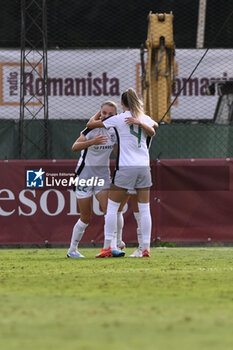 2023-10-18 - Nicole Kozlova of F.C. Vorskla celebrates after scoring 1-1 during the Round 2, second leg of the UEFA Women's Champions League between F.C. Vorskla vs A.S. Roma, 18 October 2023 at the Stadio Tre Fontane in Rome, Italy. - AS ROMA VS FC VORSKLA - UEFA CHAMPIONS LEAGUE WOMEN - SOCCER