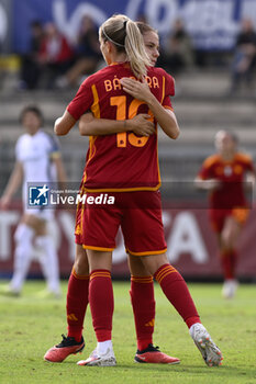 2023-10-18 - Barbara Latorre of A.S. Roma Women celebrates after scoring 1-2 during the Round 2, second leg of the UEFA Women's Champions League between F.C. Vorskla vs A.S. Roma, 18 October 2023 at the Stadio Tre Fontane in Rome, Italy. - AS ROMA VS FC VORSKLA - UEFA CHAMPIONS LEAGUE WOMEN - SOCCER