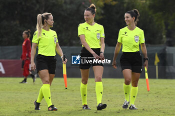 2023-10-18 - Referee Olatz Rivera Olmedo (ESP)during the Round 2, second leg of the UEFA Women's Champions League between F.C. Vorskla vs A.S. Roma, 18 October 2023 at the Stadio Tre Fontane in Rome, Italy. - AS ROMA VS FC VORSKLA - UEFA CHAMPIONS LEAGUE WOMEN - SOCCER