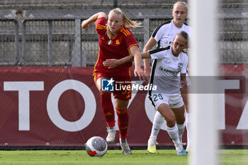 2023-10-18 - Zara Kramazar of A.S. Roma Women during the Round 2, second leg of the UEFA Women's Champions League between F.C. Vorskla vs A.S. Roma, 18 October 2023 at the Stadio Tre Fontane in Rome, Italy. - AS ROMA VS FC VORSKLA - UEFA CHAMPIONS LEAGUE WOMEN - SOCCER