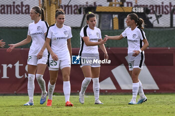 2023-10-18 - Nicole Kozlova of F.C. Vorskla celebrates after scoring 1-1 during the Round 2, second leg of the UEFA Women's Champions League between F.C. Vorskla vs A.S. Roma, 18 October 2023 at the Stadio Tre Fontane in Rome, Italy. - AS ROMA VS FC VORSKLA - UEFA CHAMPIONS LEAGUE WOMEN - SOCCER