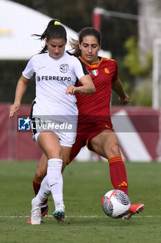 2023-10-18 - Nicole Kozlova of F.C. Vorskla and Oihane Valdezate of A.S. Roma Women during the Round 2, second leg of the UEFA Women's Champions League between F.C. Vorskla vs A.S. Roma, 18 October 2023 at the Stadio Tre Fontane in Rome, Italy. - AS ROMA VS FC VORSKLA - UEFA CHAMPIONS LEAGUE WOMEN - SOCCER