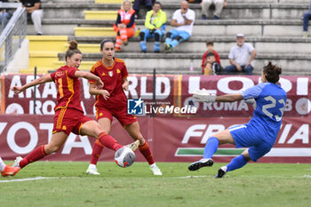 2023-10-18 - Martina Tomaselli of A.S. Roma Women during the Round 2, second leg of the UEFA Women's Champions League between F.C. Vorskla vs A.S. Roma, 18 October 2023 at the Stadio Tre Fontane in Rome, Italy. - AS ROMA VS FC VORSKLA - UEFA CHAMPIONS LEAGUE WOMEN - SOCCER