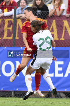 2023-10-18 - Lucia Di Guglielmo of A.S. Roma Women and Iryna Podolska of F.C. Vorskla during the Round 2, second leg of the UEFA Women's Champions League between F.C. Vorskla vs A.S. Roma, 18 October 2023 at the Stadio Tre Fontane in Rome, Italy. - AS ROMA VS FC VORSKLA - UEFA CHAMPIONS LEAGUE WOMEN - SOCCER