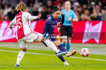 2023-11-15 - Sakina Karchaoui of Paris Saint-Germain and Chasity Grant of AFC Ajax during the UEFA Women's Champions League, Group C football match between AFC Ajax and Paris Saint-Germain on November 15, 2023 at the Johan Cruijff ArenA in Amsterdam, Netherlands - FOOTBALL - WOMEN'S CHAMPIONS LEAGUE - AJAX V PARIS SG - UEFA CHAMPIONS LEAGUE WOMEN - SOCCER