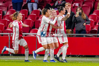 2023-11-15 - Sherida Spitse of AFC Ajax celebrates her goal 2-0 during the UEFA Women's Champions League, Group C football match between AFC Ajax and Paris Saint-Germain on November 15, 2023 at the Johan Cruijff ArenA in Amsterdam, Netherlands - FOOTBALL - WOMEN'S CHAMPIONS LEAGUE - AJAX V PARIS SG - UEFA CHAMPIONS LEAGUE WOMEN - SOCCER