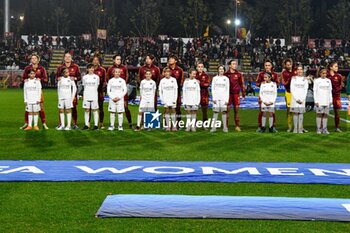 2023-12-20 - AS Roma Women during the UEFA Women’s Champions League 2023/24 group stage group C match between  AS Roma vs Paris Saint Germain FC at the Tre Fontane stadium Rome on 20 December 2023. - ROMA VS PARIS SAINT-GERMAIN - UEFA CHAMPIONS LEAGUE WOMEN - SOCCER