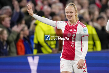 2023-12-20 - Tiny Hoekstra of AFC Ajax during the UEFA Women's Champions League, Group C football match between AFC Ajax and Bayern Munich on December 20, 2023 at Johan Cruijff ArenA in Amsterdam, Netherlands - FOOTBALL - WOMEN'S CHAMPIONS LEAGUE - AJAX V BAYERN MUNICH - UEFA CHAMPIONS LEAGUE WOMEN - SOCCER