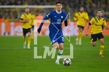 2023-02-15 - Chelsea midfielder Kai Havertz during the UEFA Champions League, Round of 16, 1st leg football match between Borussia Dortmund and Chelsea on February 15, 2023 at Signal Iduna Park in Dortmund, Germany - FOOTBALL - CHAMPIONS LEAGUE - DORTMUND V CHELSEA - UEFA CHAMPIONS LEAGUE - SOCCER