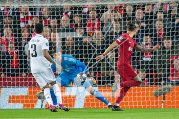 2023-02-21 - Liverpool forward Darwin Nunez (27) scores a goal 1-0 during the UEFA Champions League, Round of 16, 1st leg football match between Liverpool and Real Madrid on 21 February 2023 at Anfield in Liverpool, England - FOOTBALL - CHAMPIONS LEAGUE - LIVERPOOL V REAL MADRID - UEFA CHAMPIONS LEAGUE - SOCCER