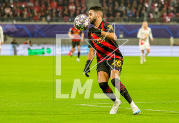 2023-02-23 - Riyad Mahrez (26) of Manchester City during the UEFA Champions League, Round of 16, 1st leg football match between RB Leipzig and Manchester City on February 22, 2023 at Red Bull Arena in Leipzig, Germany - FOOTBALL - CHAMPIONS LEAGUE - LEIPZIG V MANCHESTER CITY - UEFA CHAMPIONS LEAGUE - SOCCER