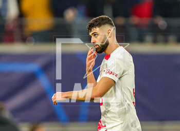 2023-02-23 - Josko Gvardiol (32) of RB Leipzig scores a goal and celebrates 1-1 during the UEFA Champions League, Round of 16, 1st leg football match between RB Leipzig and Manchester City on February 22, 2023 at Red Bull Arena in Leipzig, Germany - FOOTBALL - CHAMPIONS LEAGUE - LEIPZIG V MANCHESTER CITY - UEFA CHAMPIONS LEAGUE - SOCCER